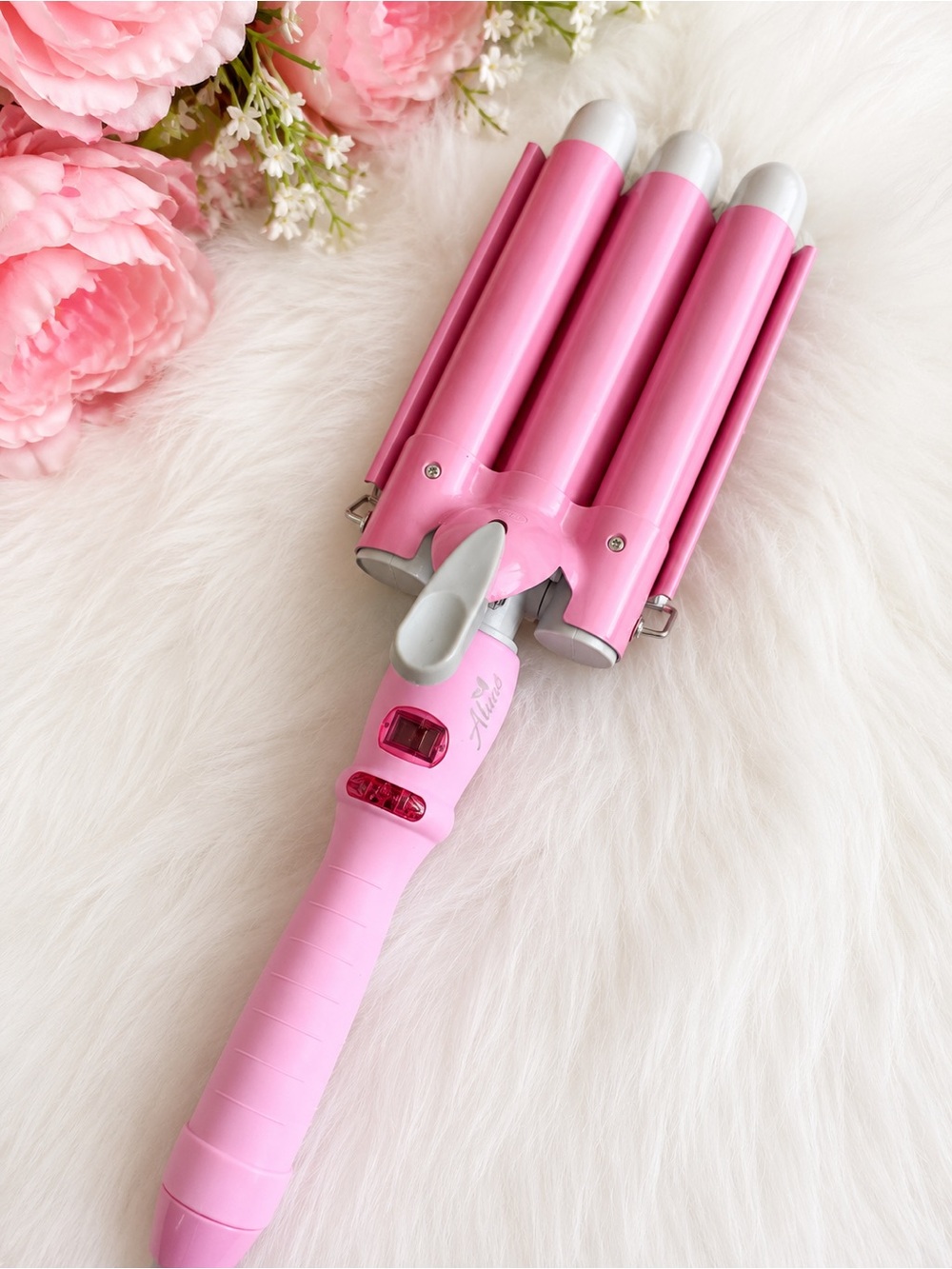 Allure Pink Triple Barrel Waver Hair Styling Iron